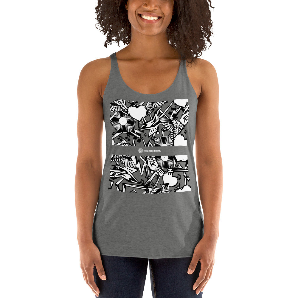 Racerback Tank-Top für Damen "Rock'n'roll"