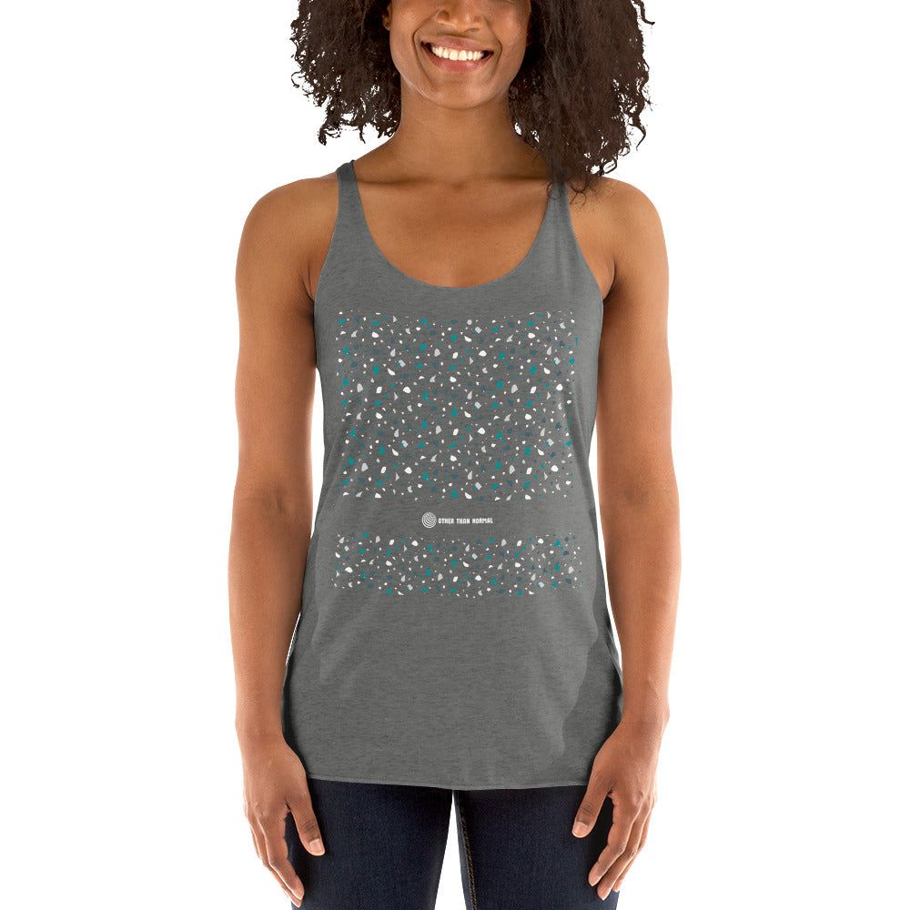 Tank-Top für Damen "Melanie" - schwarz/türkis/weiß