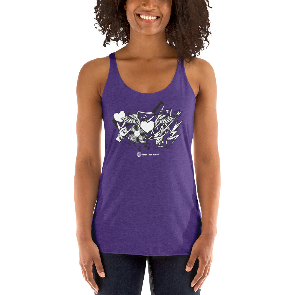 Racerback Tank-Top für Damen "Rock'n'roll"