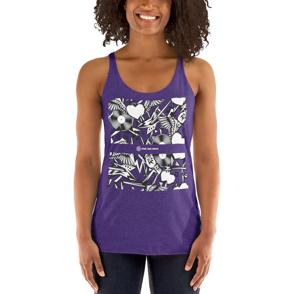 Racerback Tank-Top für Damen "Rock'n'roll"