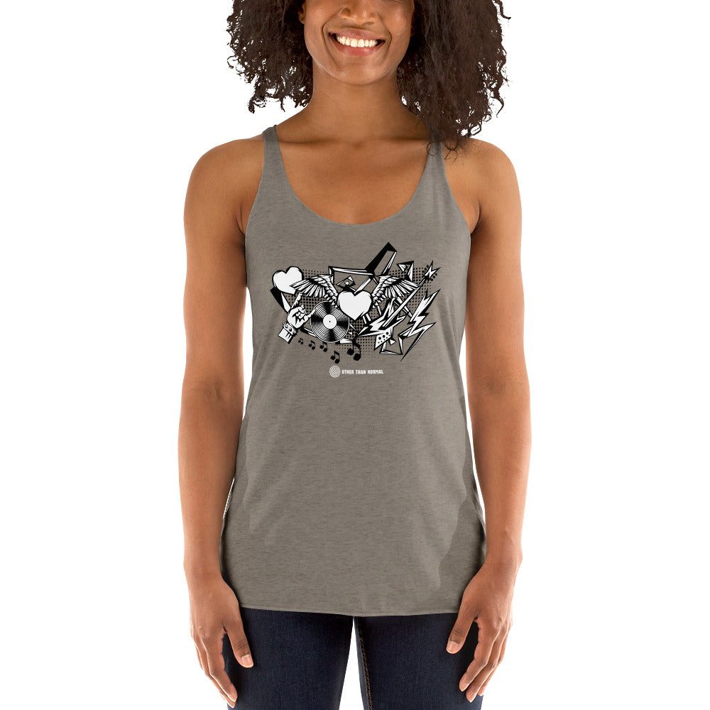 Racerback Tank-Top für Damen "Rock'n'roll"