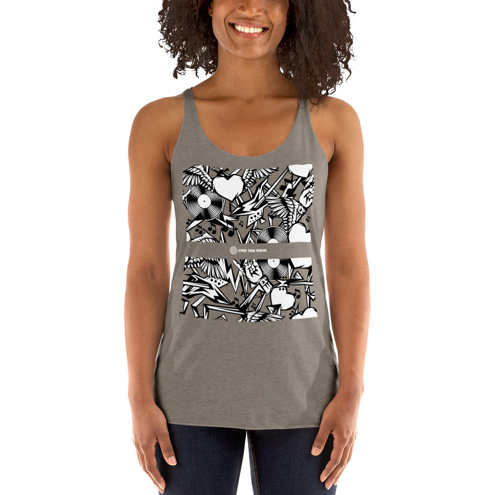 Racerback Tank-Top für Damen "Rock'n'roll"